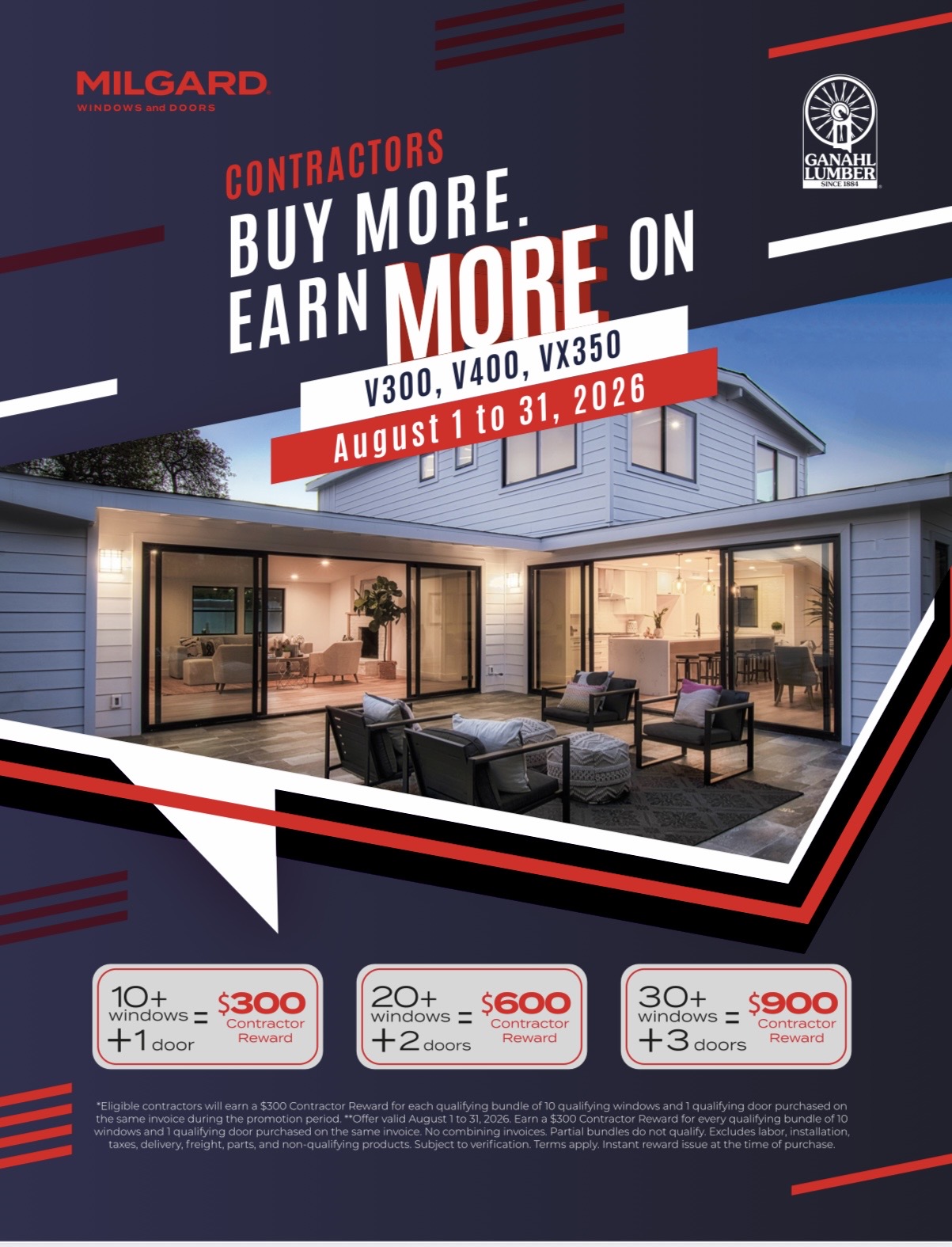 Milgard × Ganahl Lumber — Contractor Rewards — Portrait