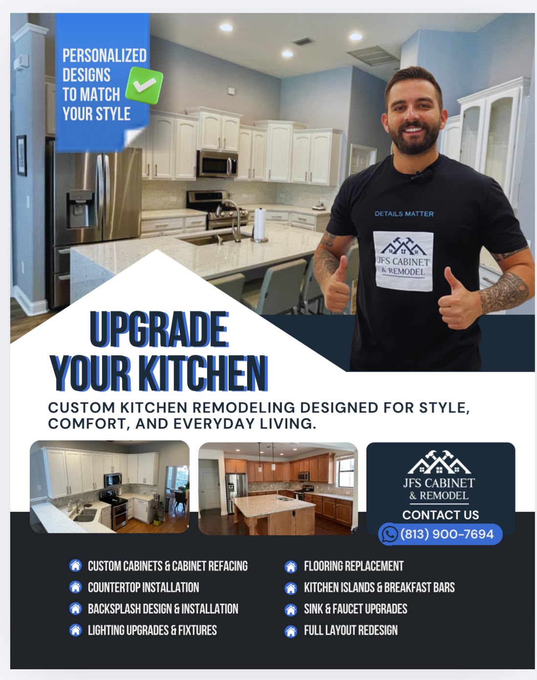 JFS Cabinet & Remodel — Service Flyer